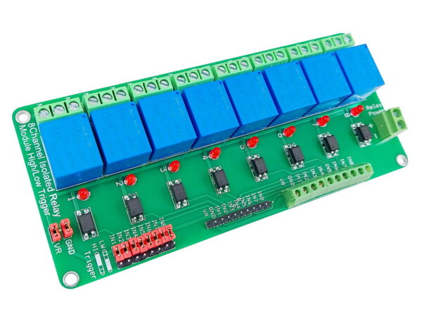 8-Channel High/Low Trigger Relay Module (24V) Opto-isolated RM824I