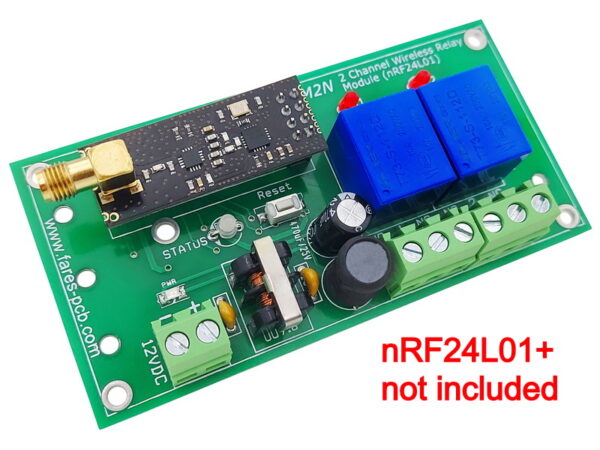2-Channel Wireless Relay Module nRF24L01+ (RM2N)
