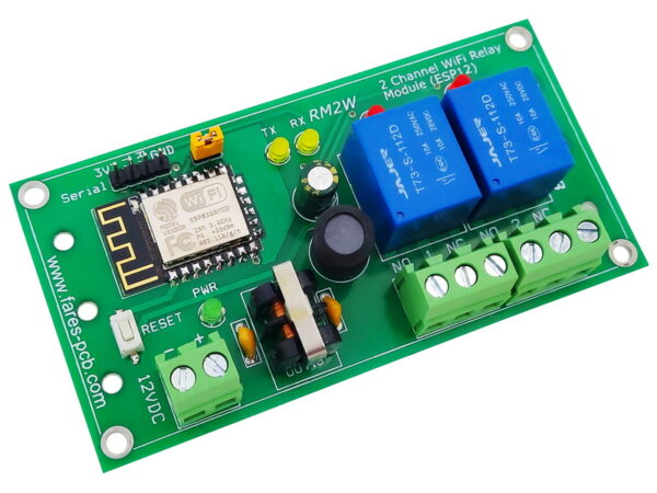 2-Channel Wireless Relay Module ESP-12F (RM2W)