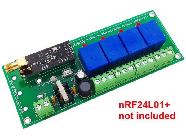 4-Channel Wireless Relay Module nRF24L01+ (RM4N)