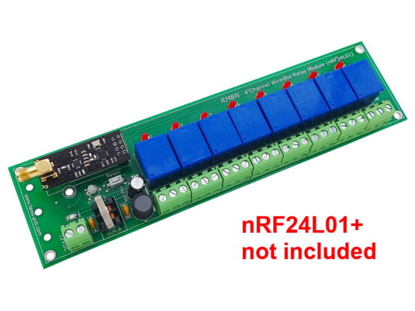 8-Channel Wireless Relay Module nRF24L01+ (RM8N)