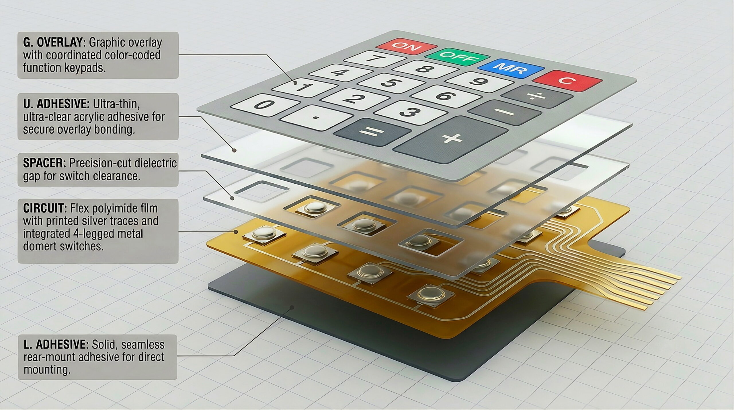 Custom Membrane Keypad Fabrication